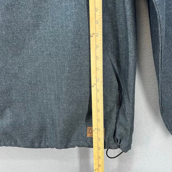 Dravus Heading Nowhere Jacket Men's L Grey Quarter Snap Hooded Anorak Coat EUC - Picture 14 of 15